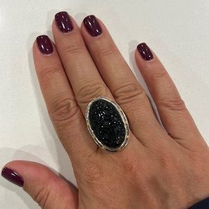 Gorgeous Silpada “Into the Night” black ring, size 9